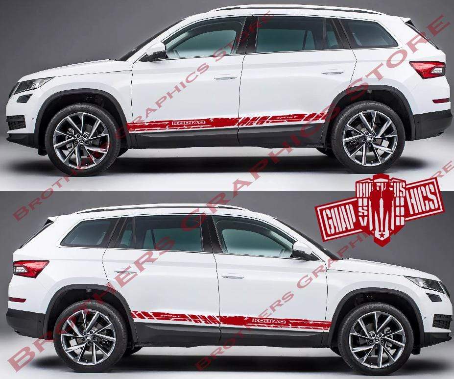 Car decals stickers graphics Stripes for Skoda Kodiaq. – Brothers Graphics
