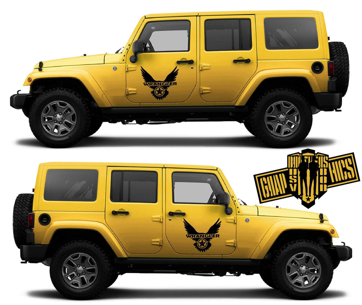 Jeep Gold Logo Emblem Sticker Car Door for Jeep Wrangler Grand Cherokee