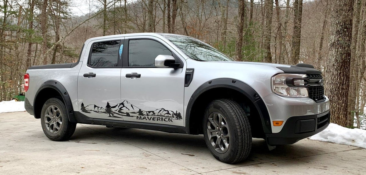 New Wild Mountain Design Stickers Waves Compatible With Ford Maverick –  Brothers Graphics