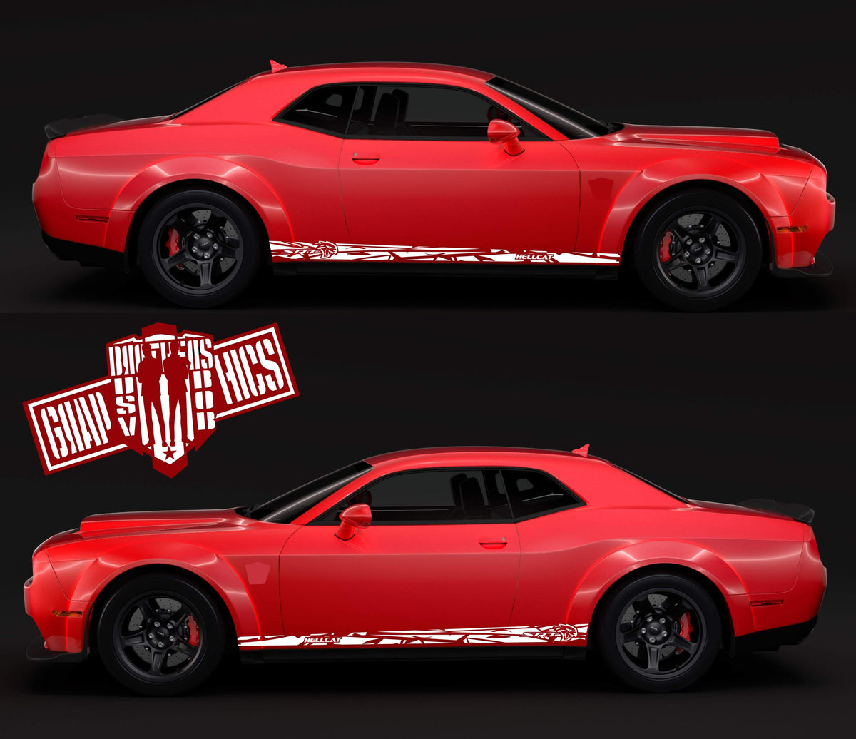 Sticker Stripes For Dodge Challenger Srt Decals Challenger Stickers Brothers Graphics 