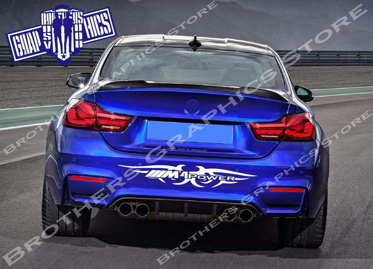 BMW m performance new spoiler vinyl decals stickers
