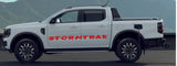 Premium Vinyl Stickers Compatible with Ford Ranger Name Flame Design Stylish Exclusive decals