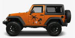 Premium Vinyl Stickers Compatible with Jeep Wrangler J2 Palm Design Exclusive car decals