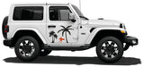 Premium Vinyl Stickers Compatible with Jeep Wrangler J2 Palm Design Exclusive car decals