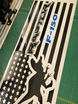 Amarecian Flag Racing Stripes Decals Vinyl Graphics For Ford F-150