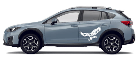 Premium Vinyl Sticker Compatible with Subaru Crosstrek Subaru XV Man Eagle Design BFF