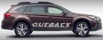 Premium Vinyl Stickers Compatible with Subaru Outback Flame Name Design BFF