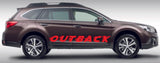 Premium Vinyl Stickers Compatible with Subaru Outback Flame Name Design BFF