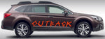 Premium Vinyl Stickers Compatible with Subaru Outback Aztecs Name Design BFF