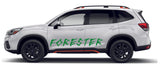 2x Premium Vinyl Sticker Compatible with Subaru Forester Unique Name Design BFF