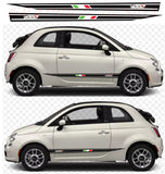 Kit d'autocollants de course personnalisés au design classique italien pour Fiat Abarth 500 500c