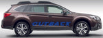 Premium Vinyl Stickers Compatible with Subaru Outback Flame Name Design BFF