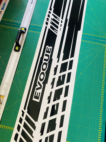 Custom Decal Sticker Vinyl Side Racing Stripes for Range Rover Evoque