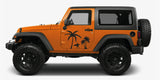 Premium Vinyl Stickers Compatible with Jeep Wrangler J2 Palm Design Exclusive car decals