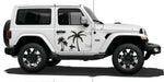 Premium Vinyl Stickers Compatible with Jeep Wrangler J2 Palm Design Exclusive car decals