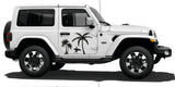 Premium Vinyl Stickers Compatible with Jeep Wrangler J2 Palm Design Exclusive car decals