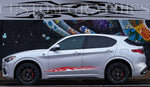 Premium Quality Stickers Compatible With Alfa Romeo Stelvio Tribal Line Eagle Design