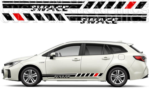 Premium Sticker Compatible With Suzuki Swace Unique Name Line Design Car tunning Decals