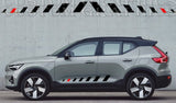 Premium Vinyl Sticker Racing Stripes Compatible With Volvo XC40 Style 2 color New Design BFF