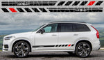 Autocollant en vinyle de qualité supérieure - Bandes de course compatibles avec Volvo XC90 - Design bicolore 