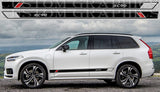 Autocollant en vinyle de qualité supérieure - Bandes de course compatibles avec Volvo XC90 - 2 couleurs - Meilleur design 