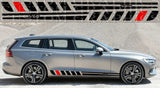 Autocollant Premium compatible avec le design en blocs de couleurs de la nouvelle ligne 2 de Volvo V60