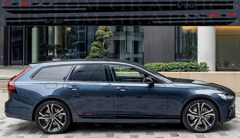 Autocollant en vinyle de qualité supérieure compatible avec Volvo V90 Nouveaux autocollants de réglage au design unique