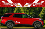 Premium Sticker Compatible With Ford Explorer Rear 2 Color Design Style Decals BFF