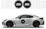 Premium Hood Vinyl Sticker Compatible With Toyota GR 86 Style Classic Design Decorative car decals Car window stickers Exclusive car decals