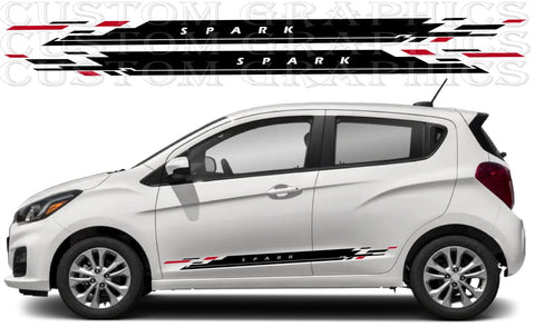 Premium Vinyl Decals Compatible with Chevrolet Spark Unique Design