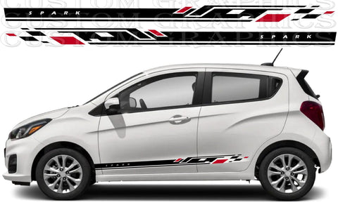 Premium Vinyl Decals Compatible with Chevrolet Spark style figure Design