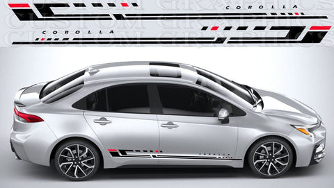 Premium Quality Stickers Compatible With Toyota Corolla New Style Design