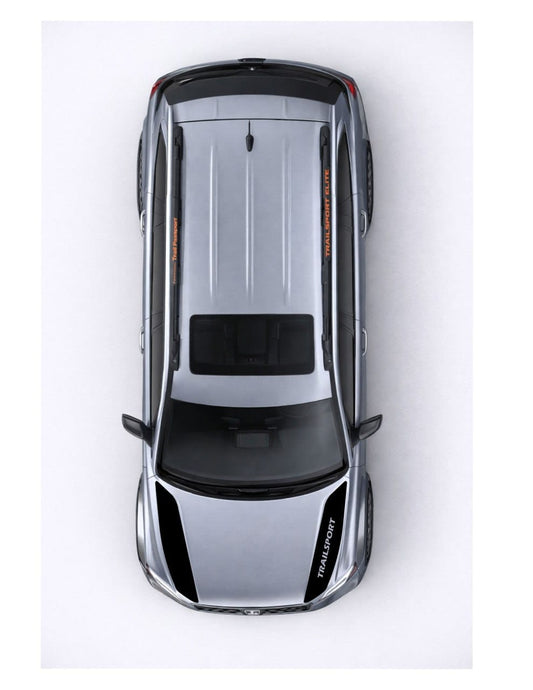 Top-down view of a silver car on a white background