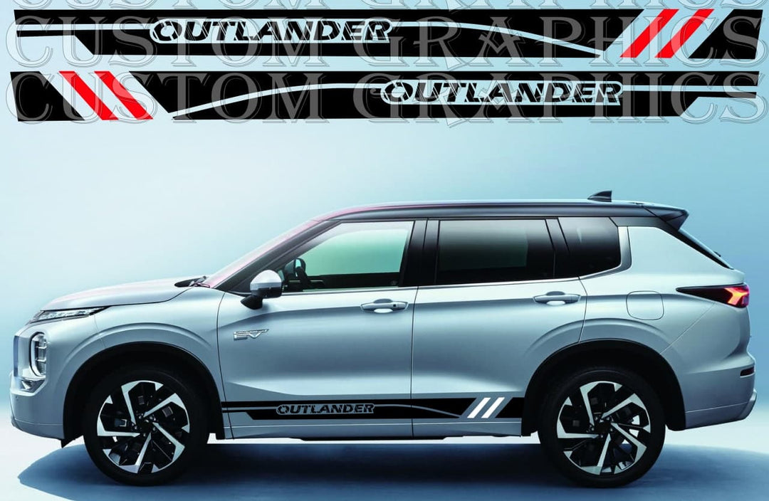 Side Stripe Decal Graphic Sticker Kit high quality Compatible with on sale Mitsubishi Outlander