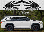 Premium Vinyl Sticker Compatible With Toyota Sequoia Flag Design TRD pro Car window stickers