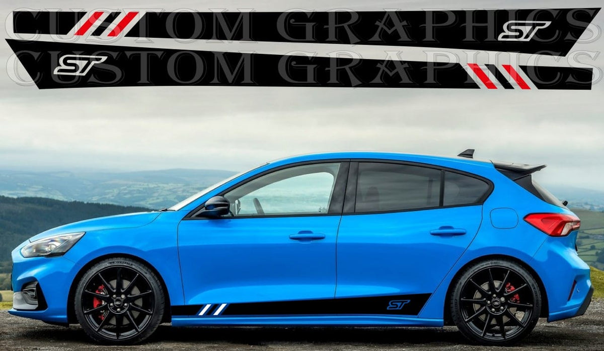 Sticker Stripes Compatible With Ford Focus ST Design Decal Vinyl ...