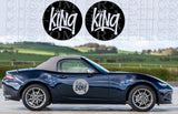 Premium Vinyl Stickers Compatible With Mazda MX-5 UNIVERSAL STICKERS King design