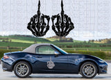 Premium Vinyl Stickers Compatible With Mazda MX-5 UNIVERSAL STICKERS skeleton hand design