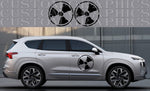 Autocollant compatible avec Hyundai Santa Fe Decal Radiation Design