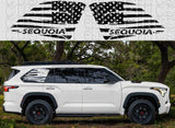 Premium Vinyl Sticker Compatible With Toyota Sequoia Flag Design TRD pro Car window stickers