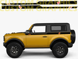 Premium Vinyl Stickers Decals Compatible With Ford Bronco Classic Up Line Design