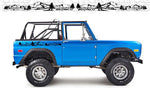 Premium Vinyl Stickers Decals Compatible With Ford Bronco 1th gen 1966-1977 Mountain Design