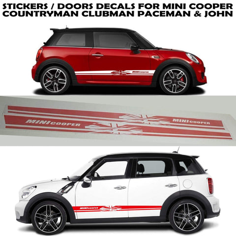 2x Decal Sticker Vinyl Side Racing Stripes for Mini Cooper, Clubman ...