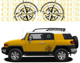 Premium Vinyl Sticker Compatible With TOYOTA FJ CRUISER Compass Design Exclusive car decals