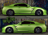 Premium Hood Stickers Compatible With Nissan GT-R GTR Sport Racing Line Sticker Street Auto