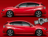 Premium 4x Stickers Compatible With Subaru Impreza Tribal Line Design BFF - Brothers-Graphics