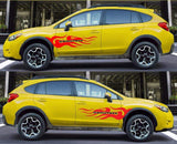 Vinyl Graphics Flame Design Sticker Vinyl Side Racing Stripes for Subaru Crosstrek