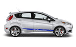 Premium Vinyl Stickers Compatible with Ford Fiesta Stylish Exclusive Auto Racing Line Design