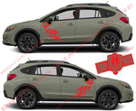 Graphic Racing Sticker Car Side Vinyl Stripes For Subaru Crosstrek - Brothers-Graphics