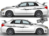 Graphics Racing Sticker Car Side Vinyl Stripes Fit Subaru Impreza - Brothers-Graphics